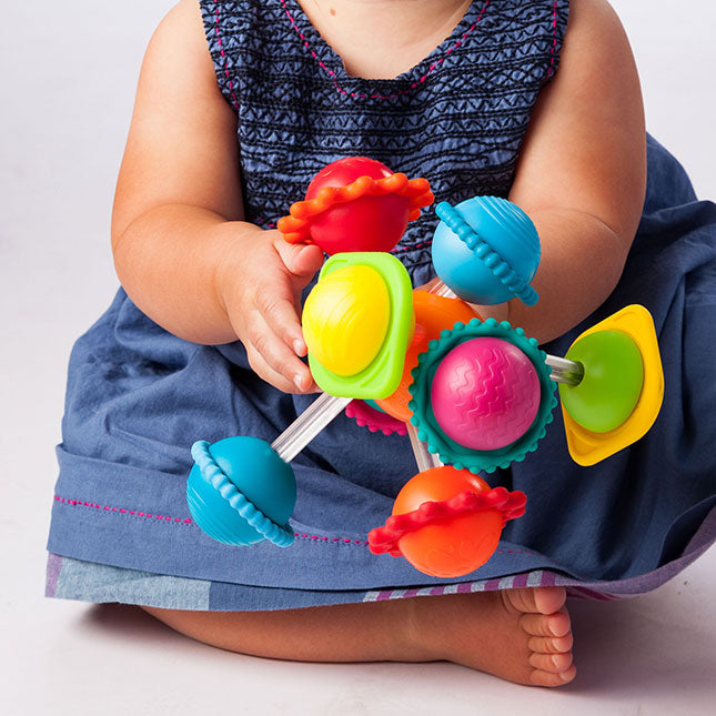 Fat brain Toys Grzechotka dla niemowlaka Sensoryczna Przygoda Wimzle