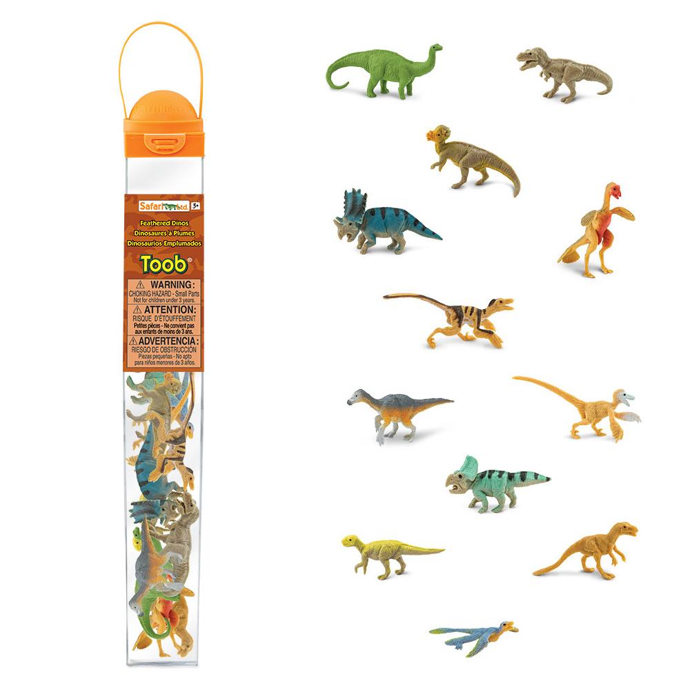 Safari Ltd Figurki dinozaurów pierzastych Zestaw figurek Montessori Tuba
