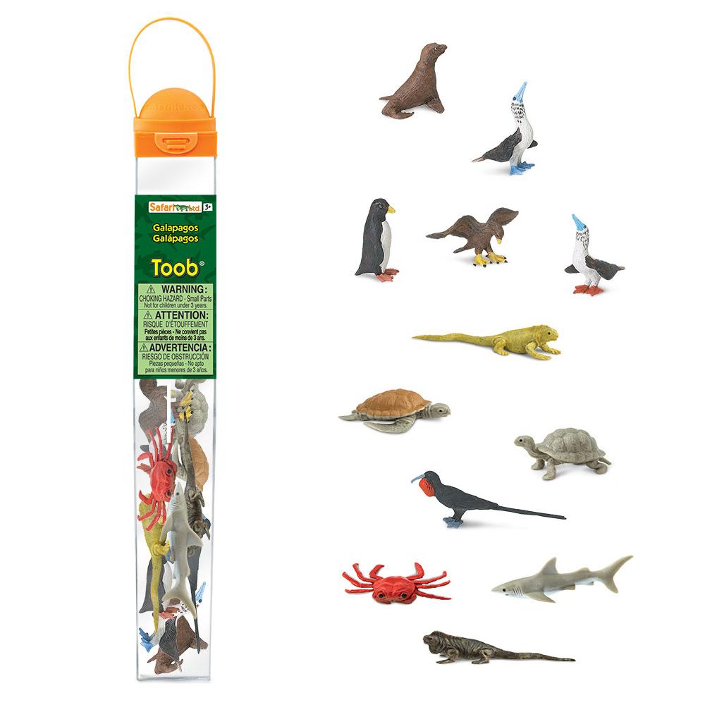 Safari Ltd Figurki zwierząt Zestaw figurek Montessori Zwierzęta wysp Galapagos Tuba