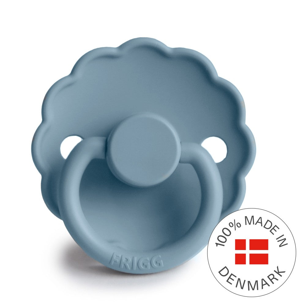 Frigg Smoczek dla niemowlaka silikonowy Daisy Glacier Blue 6m+