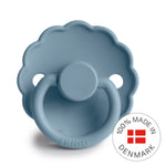 Frigg Smoczek dla niemowlaka silikonowy Daisy Glacier Blue 6m+