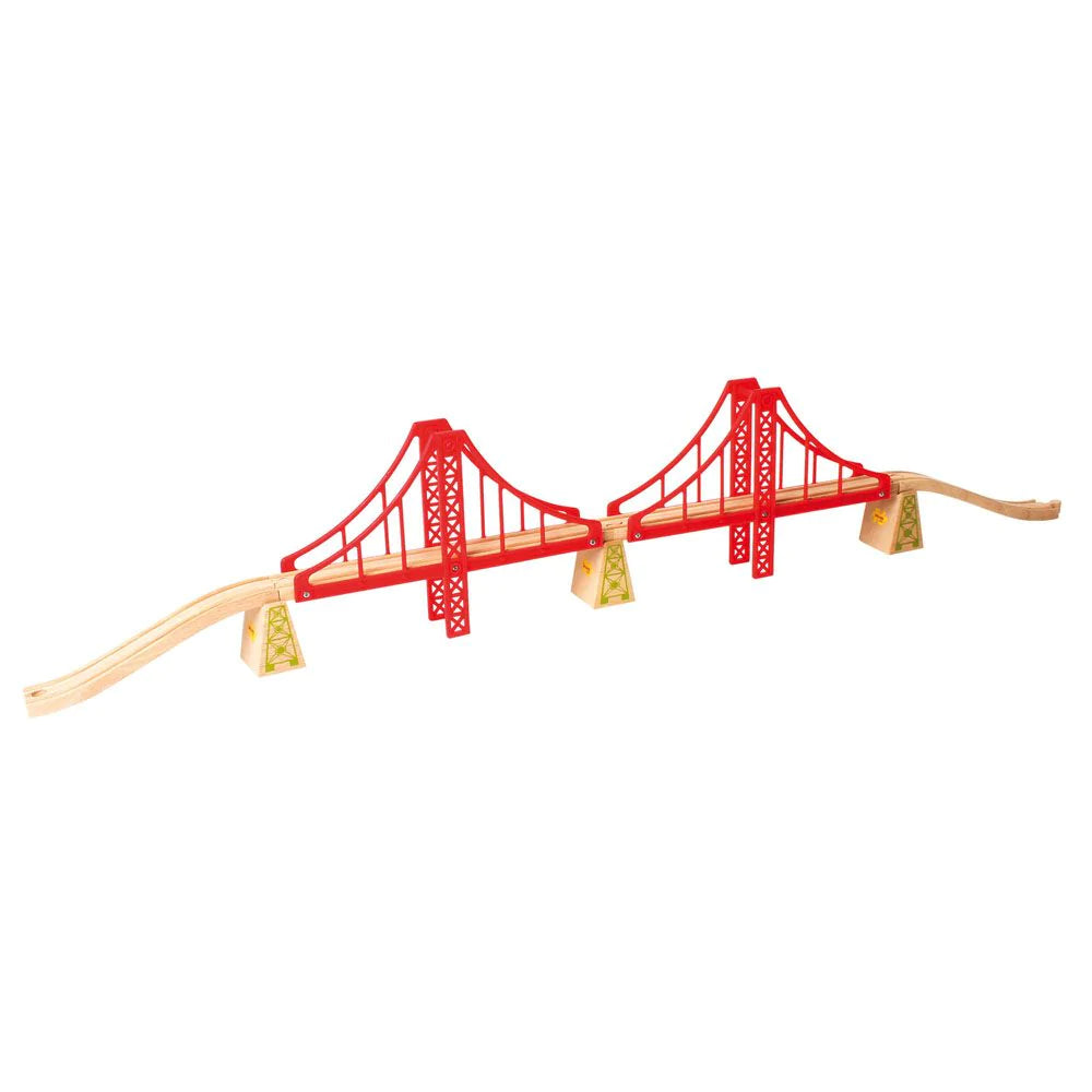 BigJigs Toys Podwójny most wiszący 110 cm do kolejek drewnianych