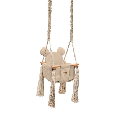 Baby Steps Huśtawka Velvet Swing Beige mocowanie do futryn