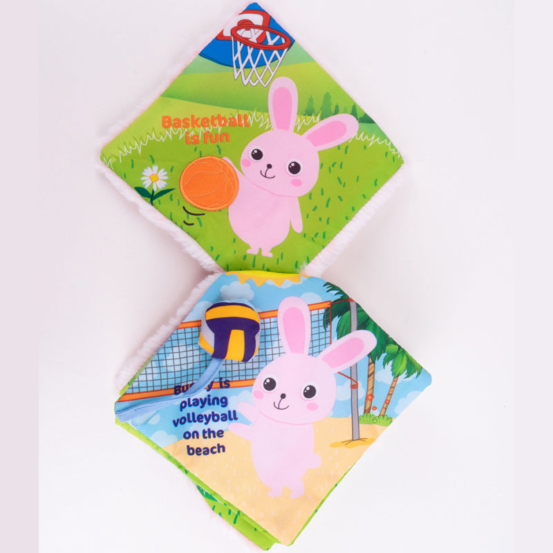Jolly Baby Książeczka sensoryczna przytulanka Bunny's favorite sport