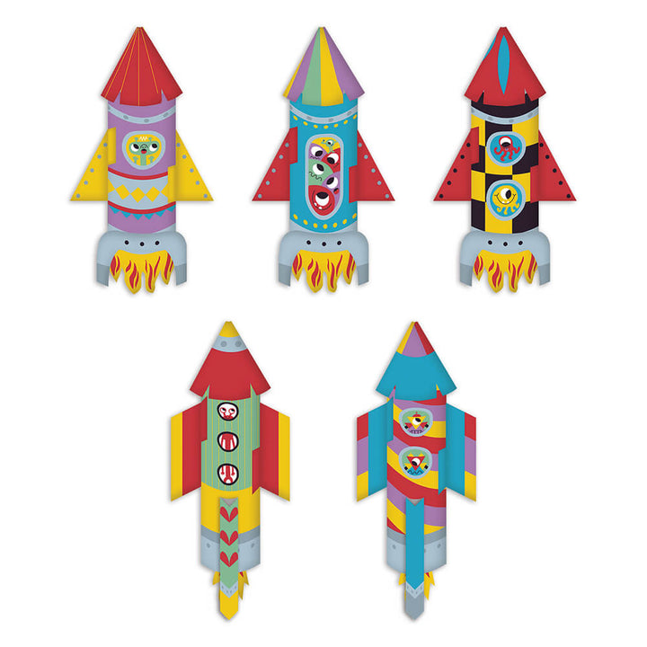 Janod Zestaw kreatywny Origami rakiety z wyrzutnią 7+