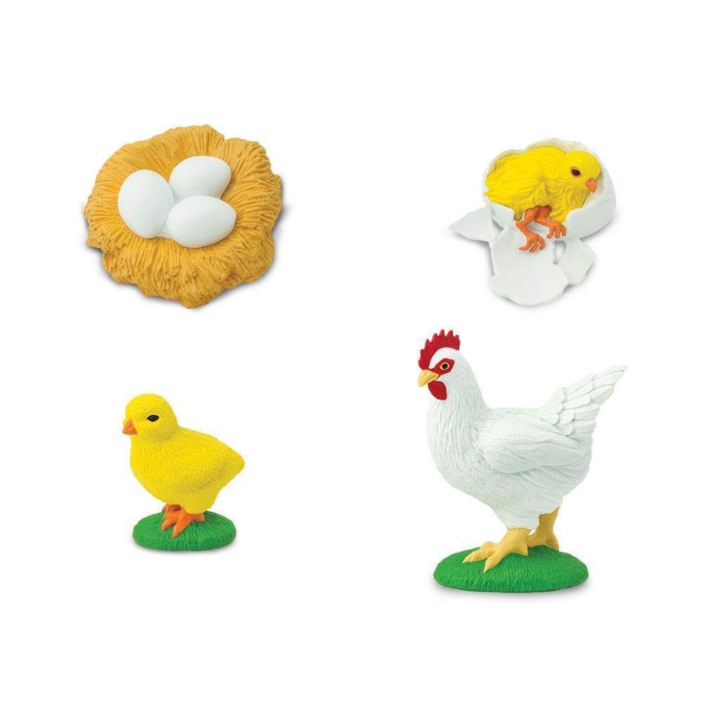 Safari Ltd Zestaw figurek Montessori Cykl życia kury