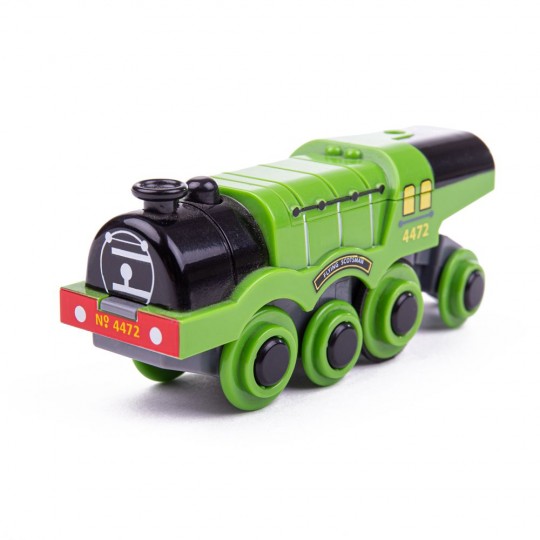 Bigjigs toys Lokomotywa dla dzieci na baterie Latający Szkot Zielona