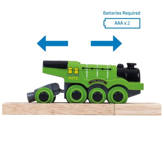 Bigjigs toys Lokomotywa dla dzieci na baterie Latający Szkot Zielona