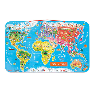 Janod Puzzle magnetyczne Mapa świata
