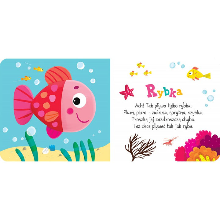 Aksjomat Układanka książka dla dzieci Mały miś to lubi Kształty i kolory Zwierzątka