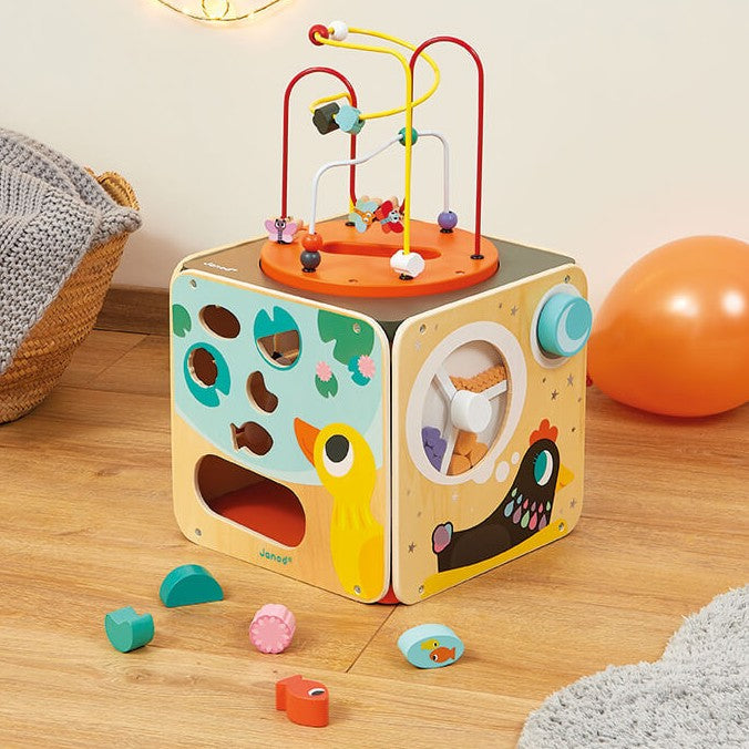 Janod kostka edukacyjna z pętlą, sorter dla dziecka