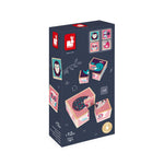 Janod Klocki drewniane Puzzle 6w1 Zwierzątka