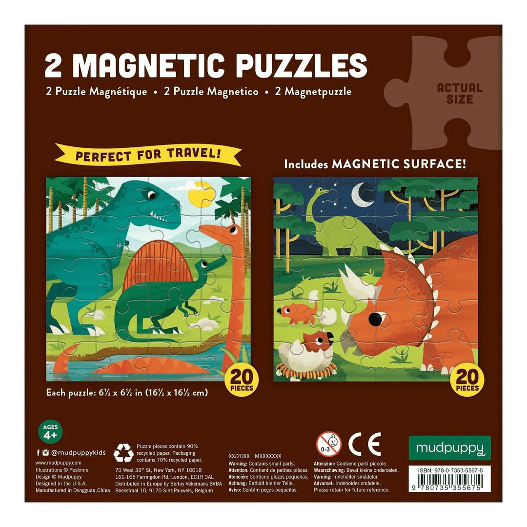 Mudpuppy Puzzle magnetyczne Dinozaury
