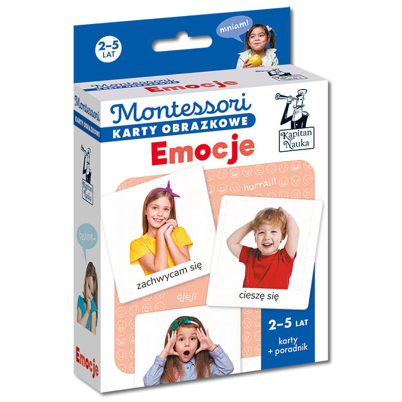 Kapitan Nauka Karty obrazkowe Montessori Emocje