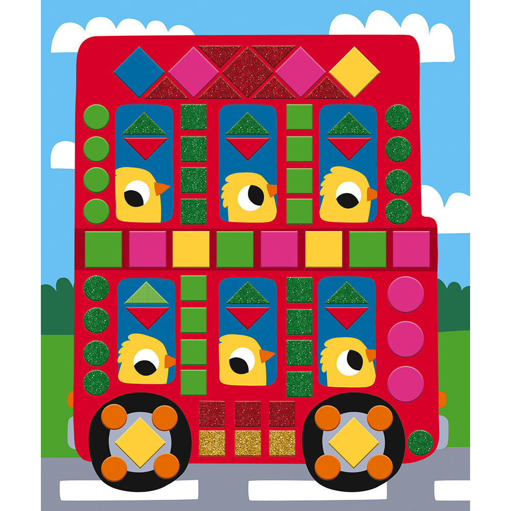 Janod Zestaw kreatywny Mozaiki dla dzieci Pojazdy