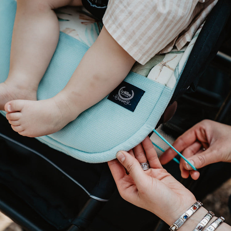 La Millou Wkładka do wózka  Organic Jersey Collection Stroller Pad Still Alive Velvet Smoke Mint