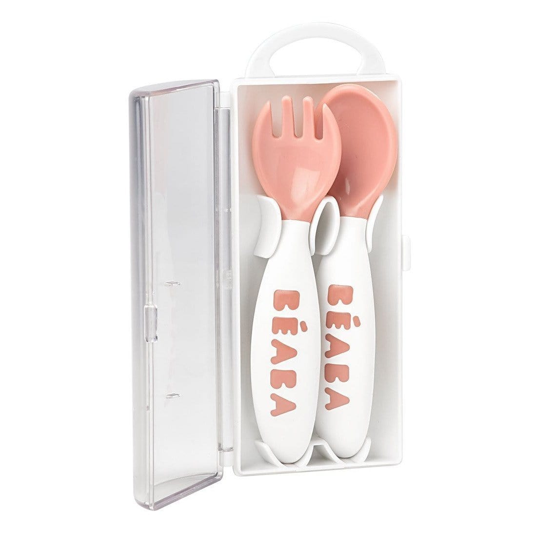 Beaba Sztućce plastikowe w etui nude - 4kidspoint.pl