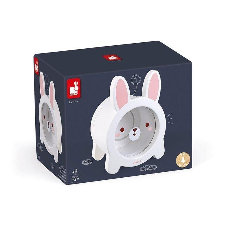 Janod Drewniana skarbonka Królik 3+ - 4kidspoint.pl