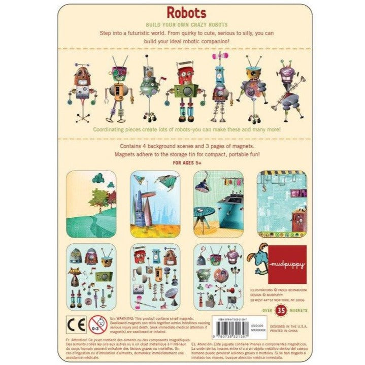 Mudpuppy Magnetyczne postacie Roboty - 4kidspoint.pl