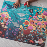 Janod Świecące puzzle dla dzieci z mini lampką UV Ocean 24 el. - 4kidspoint.pl