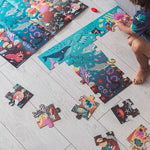 Janod Świecące puzzle dla dzieci z mini lampką UV Ocean 24 el. - 4kidspoint.pl