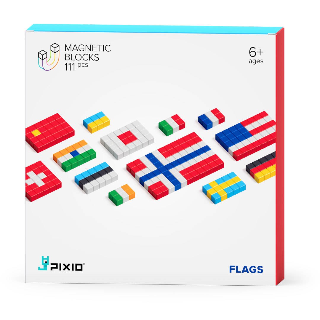 Pixio Klocki magnetyczne Pixio Flags Story Series