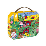 Janod Puzzle obserwacyjne w walizce Farma 24 elementy