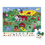 Janod Puzzle obserwacyjne w walizce Farma 24 elementy