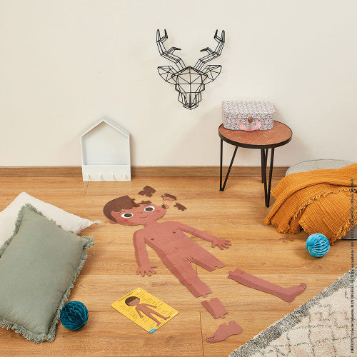 Janod Puzzle dla dziecka edukacyjne Ciało człowieka 50, 75 i 100 elementów 5 + - 4kidspoint.pl
