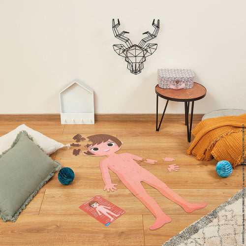 Janod Puzzle dla dziecka edukacyjne Ciało człowieka 50, 75 i 100 elementów 5 + - 4kidspoint.pl