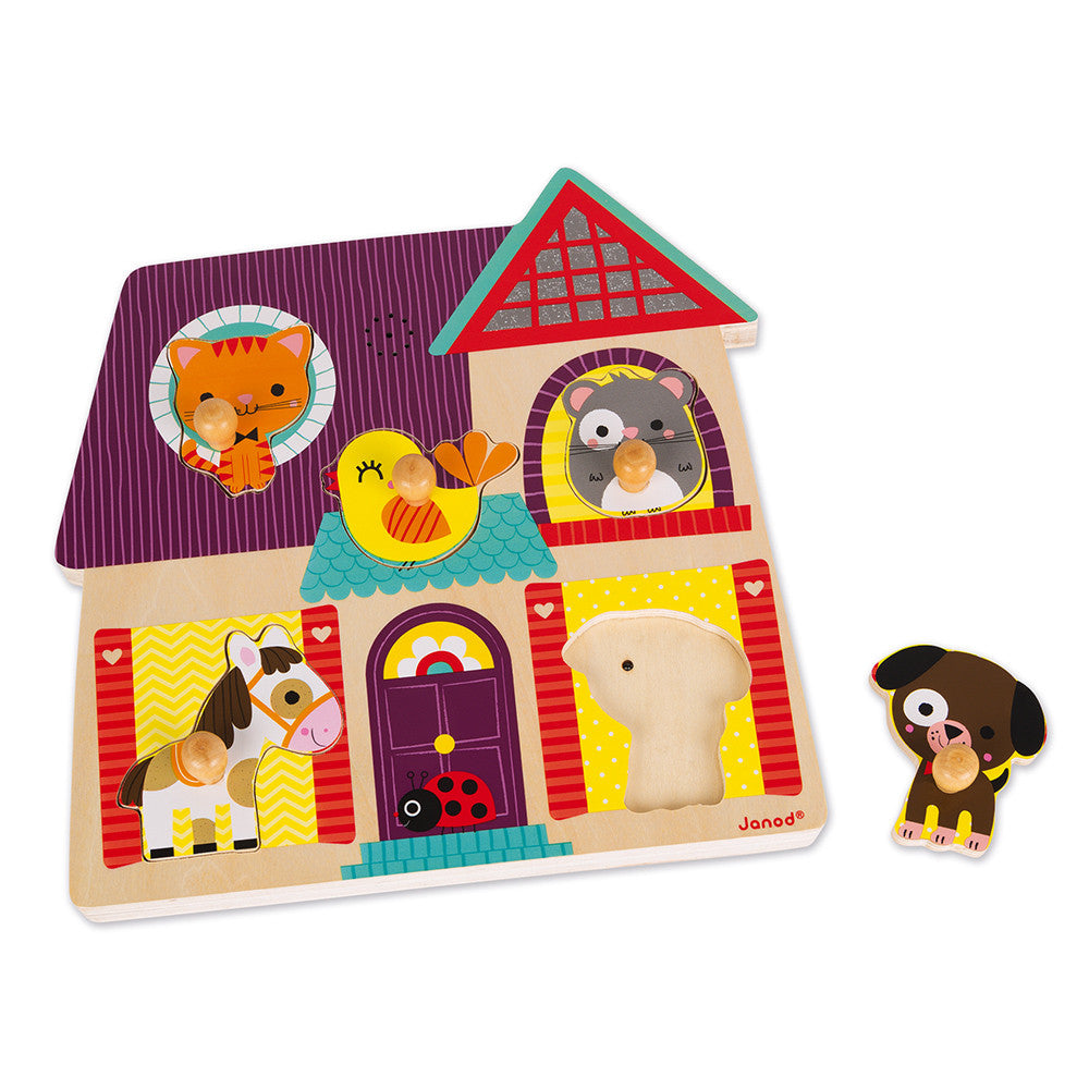 Janod Puzzle muzyczne z uchwytem Moi mali przyjaciele