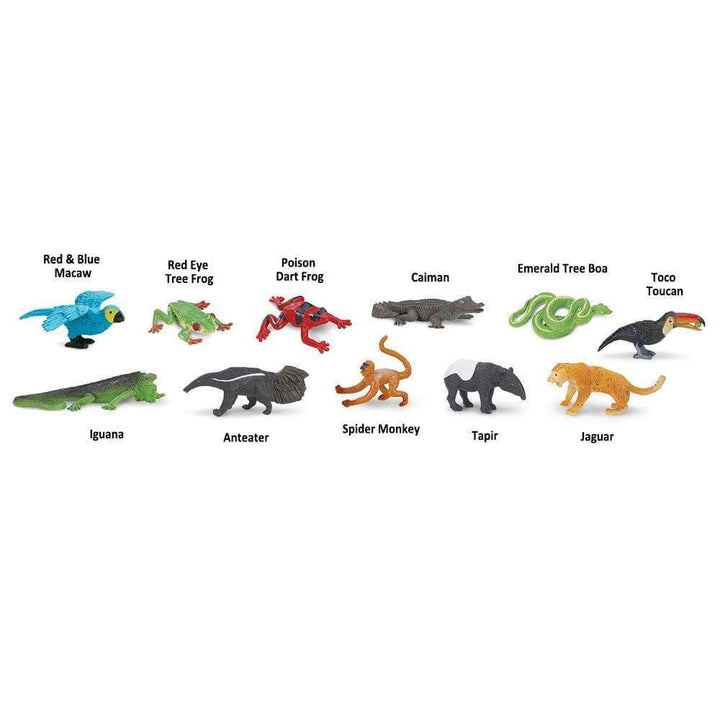 Safari Ltd Figurki zwierząt z Lasu Deszczowego Zestaw figurek Montessori Tuba