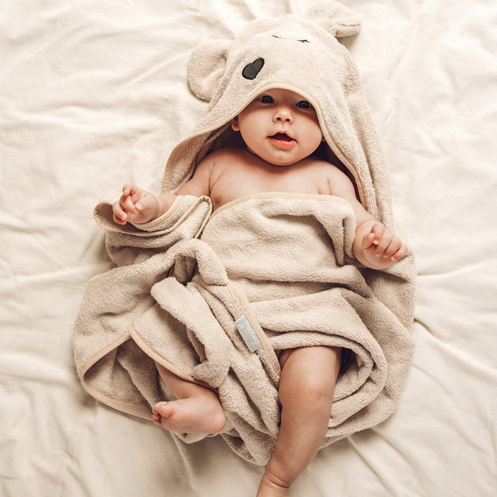 BabySteps Ręcznik bambusowy Miś Gray Rozmiar S 85x90 cm