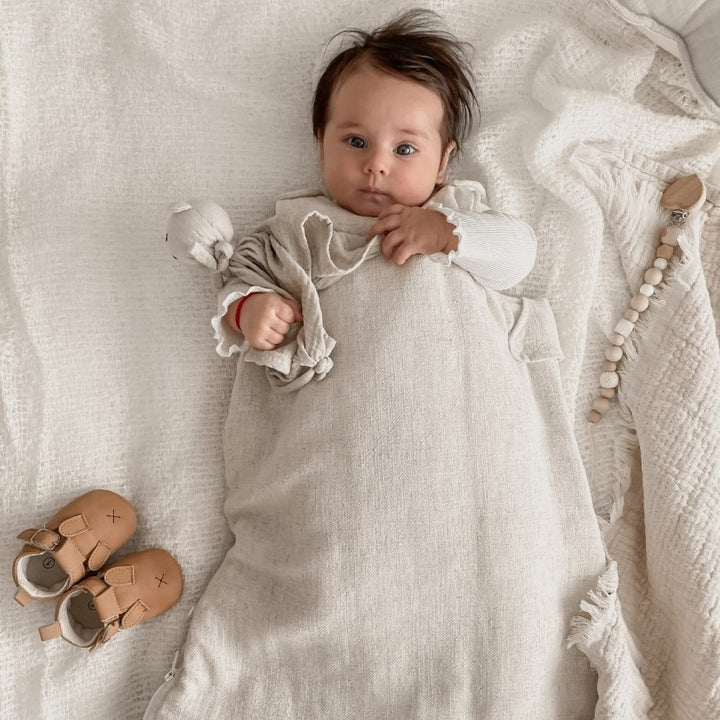 Baby Steps Śpiworek dla niemowlaka uniwersalny Linen Sepia Rose