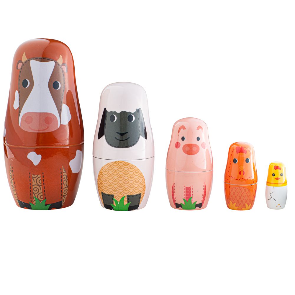 Bigjigs Toys Sorter dla dzieci Matrioszki farma - 4kidspoint.pl