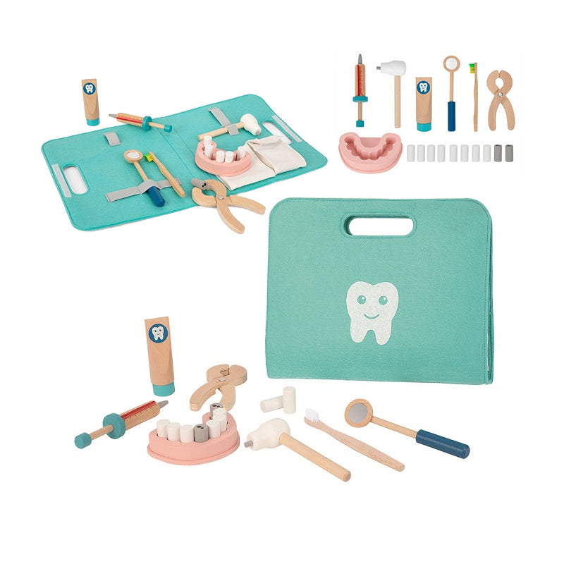 Tooky Toy Zestaw Małego Dentysty Walizka Lekarza 19 elementów
