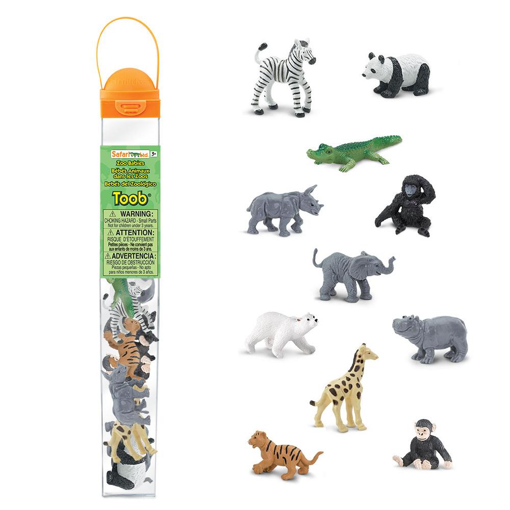 Safari Ltd Zestaw figurek Montessori Figurki zwierząt Baby Zoo