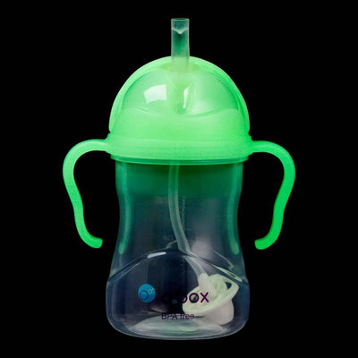 B.box Bidon z obciążoną słomką niekapek 240 ml Glow in the dark - 4kidspoint.pl
